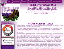 Tablet Screenshot of huckleberryfestival.com